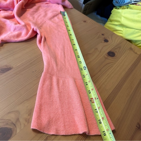 Garnet Hill Longline Cardigan Open Waterfall Drape Front Belt Ruffles Peach Sz S - Picture 11 of 11